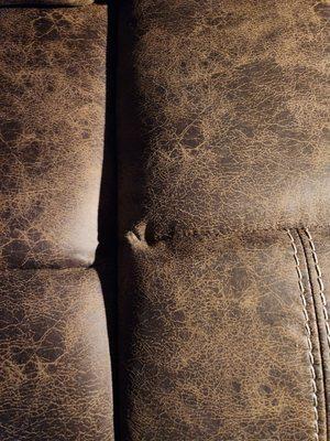 Deep creases in cushions