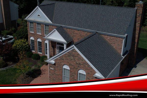 What a nice looking Roof, done by Rapid Roofing!