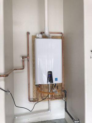 Navien tankless water heater installation