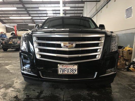 2017 Cadillac Escalade Front Bumper Wrap With Xpel Ultimate Film