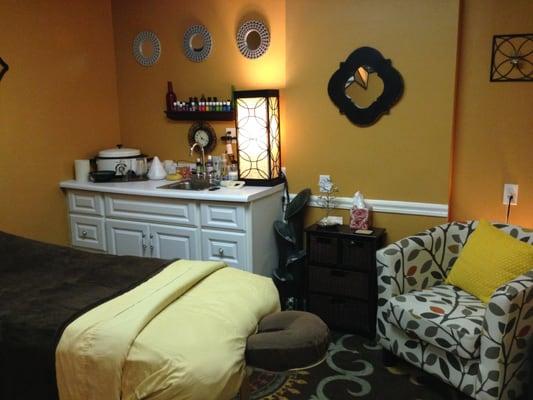 Massage therapy room at Essentials