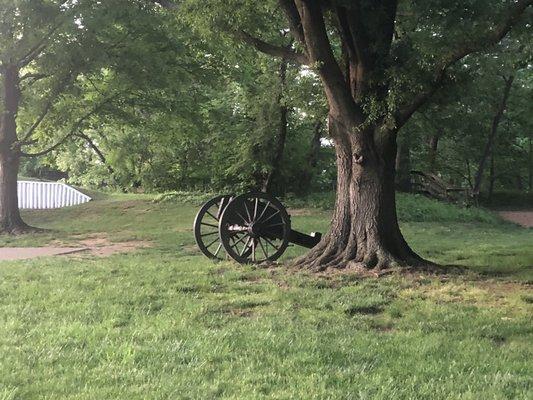 Replica cannon at the fort