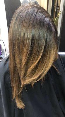 Root color and balayage