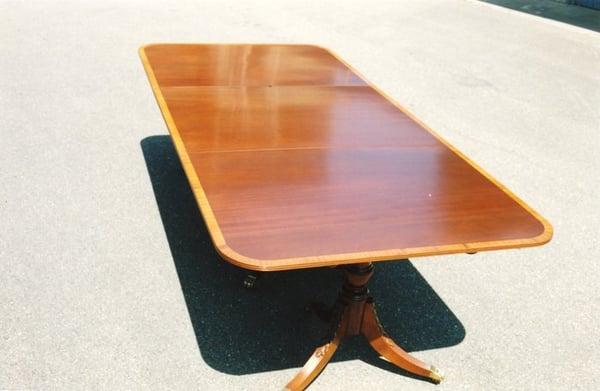 Duncan Phyfe Mahogany Table After Refinishing