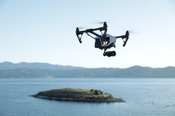 Our DJI Inspire drone taking flight in Central California