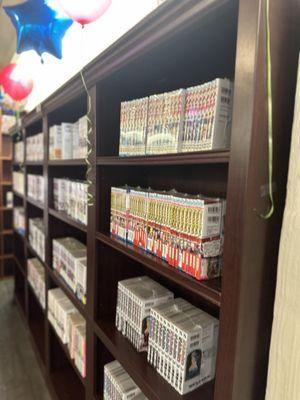 Manga in bookshelves