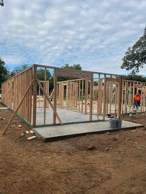 Walls going up in new home built by Madison Lea Homes in Stephenville TX