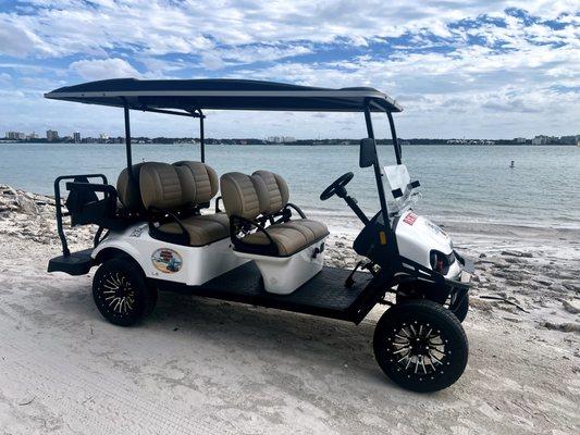 2024 EZGO L6, 6 seater Gas Powered.