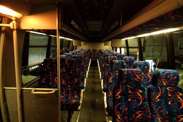 Interior of 35 Passenger Shuttle Bus