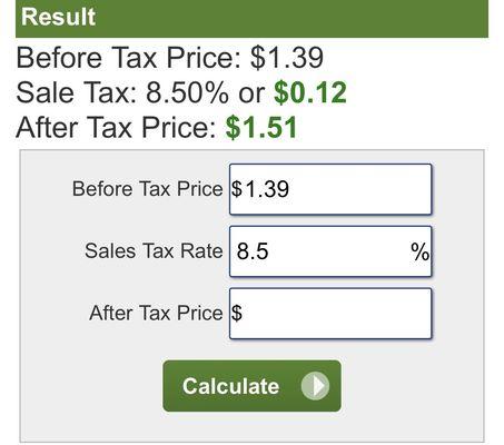 This is the calculation of tax we did in the car after the interaction.