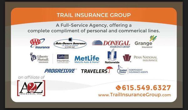 Trail Insurance Group offers numerous Carrier Comparisons and these are just a select few.