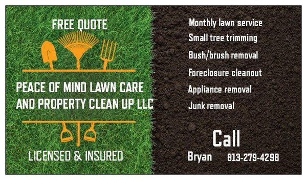 Peace of Mind Lawn Care and Property Cleanup