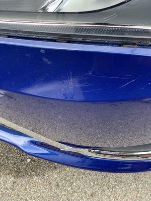 Another pic of damaged fender before rental