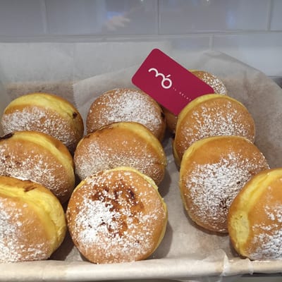 Italian bomboloni filled with Nutella