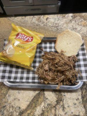 Pull pork sandwich