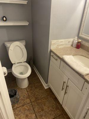 After cleaning of bathroom