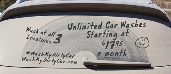 Unlimited Car Wash Plans starting at $17.95 a month. Best price in the area! Use at any of our 3 locations. tinyurl.com/cleanshiny