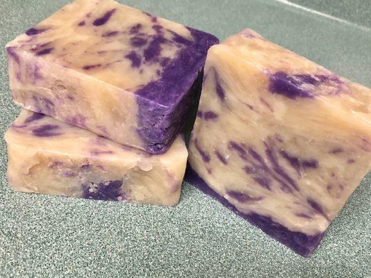 Fresh-cut, lovely, and calming Lavender Soap.