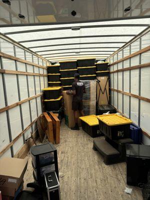 Mover loading moving truck