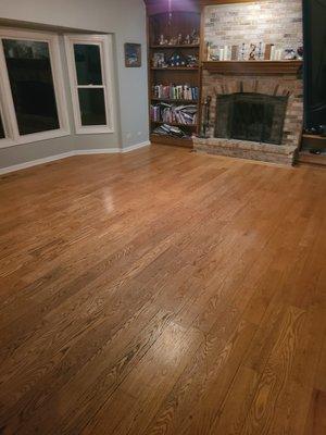 Floors BEFORE the BD flooring.  You can see the holed, ground in dirt, and lack of luster. Ugly color as well.