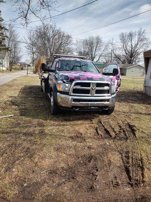 Rollback tow truck