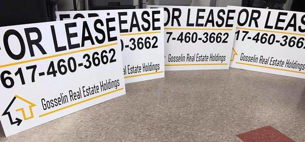 Custom printed metal signs and lawn signs