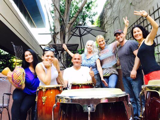 Latin drumming class in little Italy  at Cyberhive.