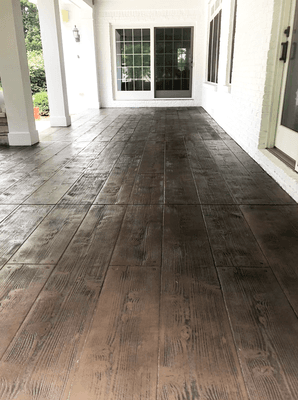 Stamped Plank Patio