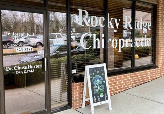 An outdoor view of Rocky Ridge Chiropractic-"From little seeds, grow big trees!"