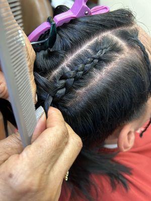 Braids on men's hair