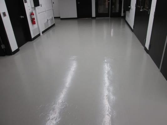 We also provide epoxy floor coatings and paint to turn your garage or in this case, the hallway floor in Yale's Greeley Memorial Laboratory.