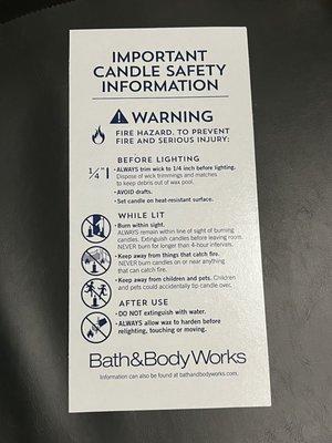 Candle safety!