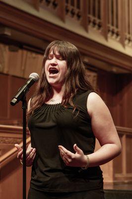 Marlow (She/Her) performs "Maybe This Time" at the Spring 2024 Recital. Photo by Queer Lenz Photography