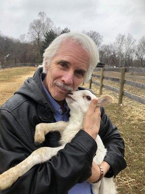 The owners of the farm let me hold their one week old baby lamb and I absolutely love her!!!!