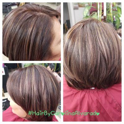 Colored cut and styled by Carolina Alvarado #HairByCarolinaAlvarado