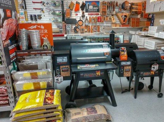 We carry a full line of Traeger grills, pellets, and accessories