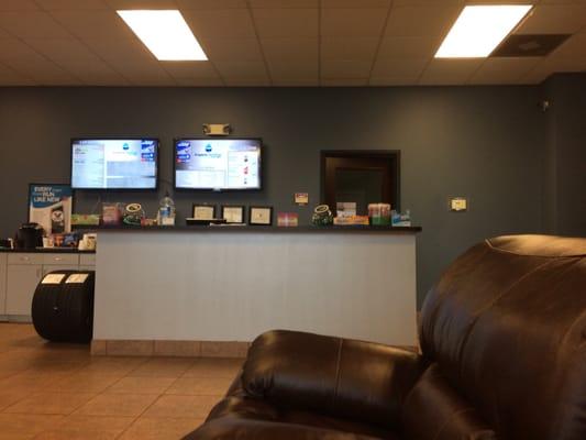 Front desk with snacks