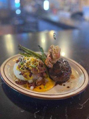 Surf & Turf With Loaded Mashed