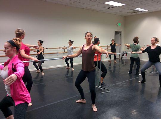 Adult ballet class