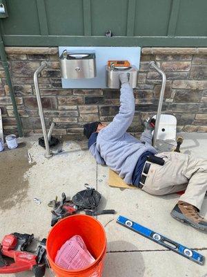 Drinking Water Fountain Installation