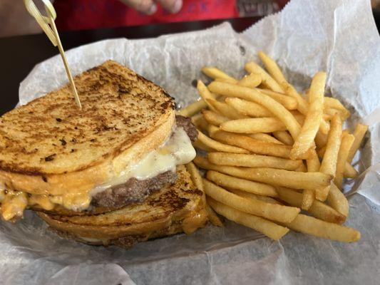 Patty melt and fries