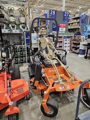 He's been waiting for credit approval to buy that mower for a loooong time