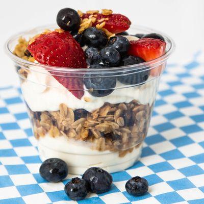 Parfait - Made with homemade granola, greek yogurt, fresh berries