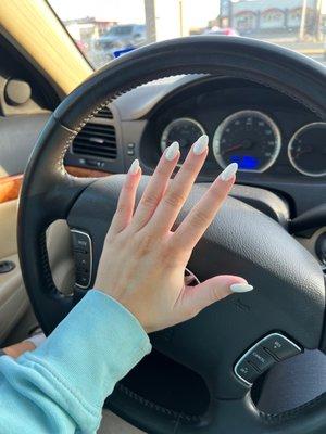 almond chrome nails