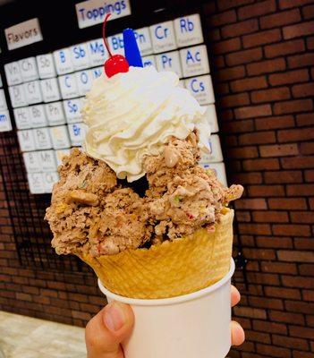 Chocolate ice cream with sprinkles