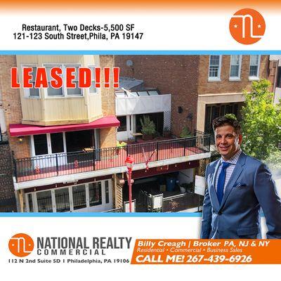 LEASED !  #commercialrealestate #retail #oldcity #philly #oldcityphilly #phila #philadelphia #lease #sale #commercial #storefront #store