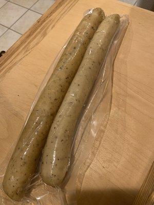 Smoked whitefish sausage