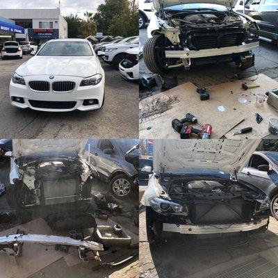 BMW 5 Series Collison Repair and Paint job.