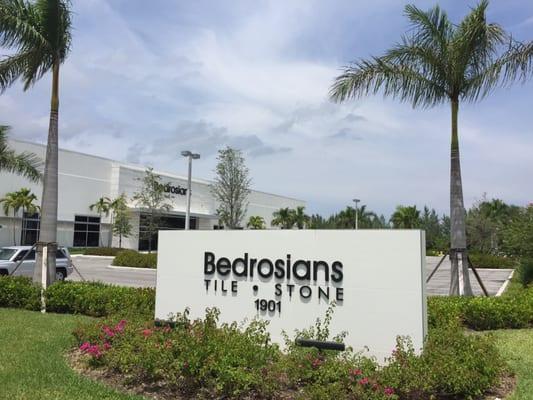 Bedrosians Tile And Stone across from Costco at 1901 W. Sample, Deerfield Beach, Fl. 33064.