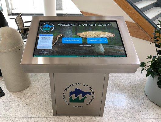 Digital Kiosk at Wright County Government Center